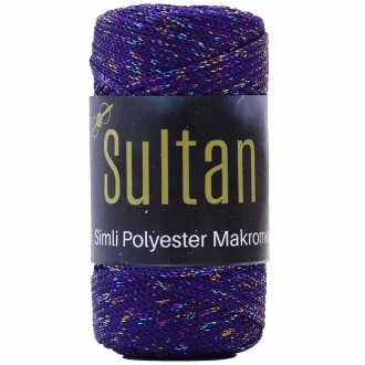 Sultan Simli Polyester Makrome NO:3 ( 100 Gram ) 4142 Mor - Sultan