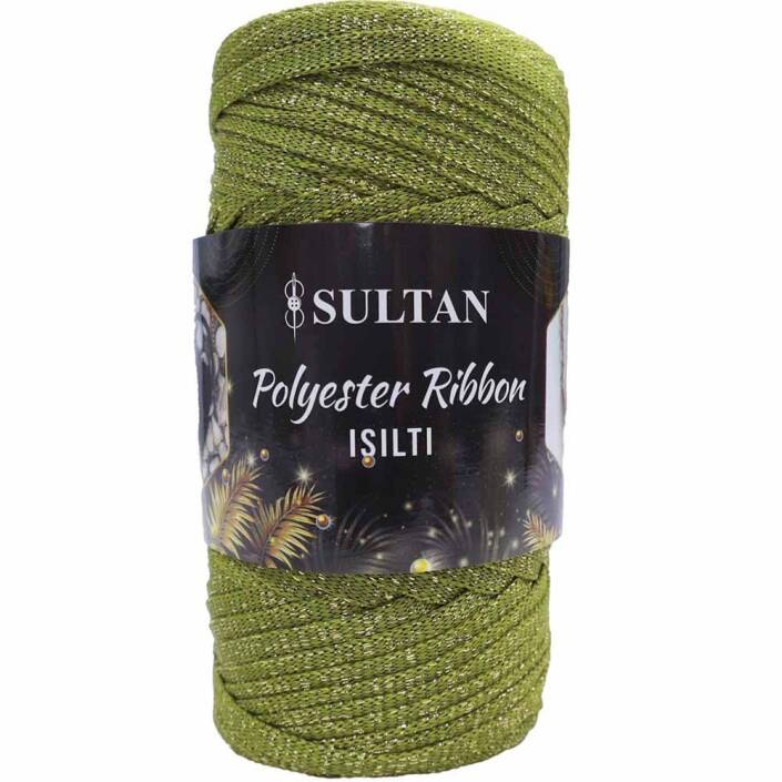 Sultan Simli Polyester Ribbon Işıltı ( 200 Gr ) 2610 Haki - 1