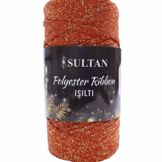 Sultan Simli Polyester Ribbon Işıltı ( 200 Gr ) 2612 Tarçın - Sultan