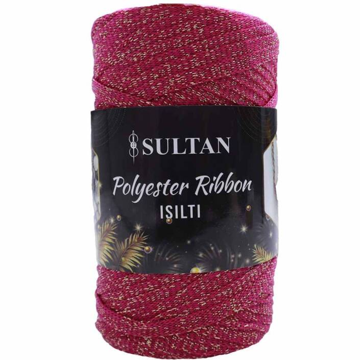 Sultan Simli Polyester Ribbon Işıltı ( 200 Gr ) 2614 Fuşya - 1