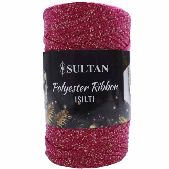 Sultan Simli Polyester Ribbon Işıltı ( 200 Gr ) 2614 Fuşya - Sultan
