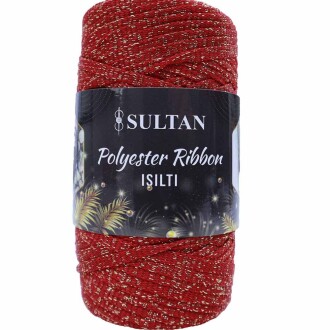 Sultan Simli Polyester Ribbon Işıltı ( 200 Gr ) 2620 Kırmızı - Sultan