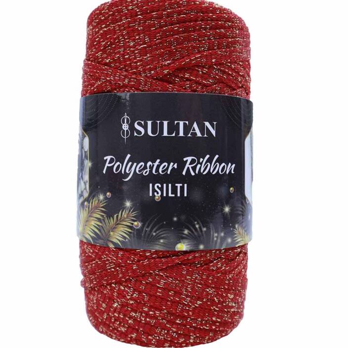 Sultan Simli Polyester Ribbon Işıltı ( 200 Gr ) 2620 Kırmızı - 1
