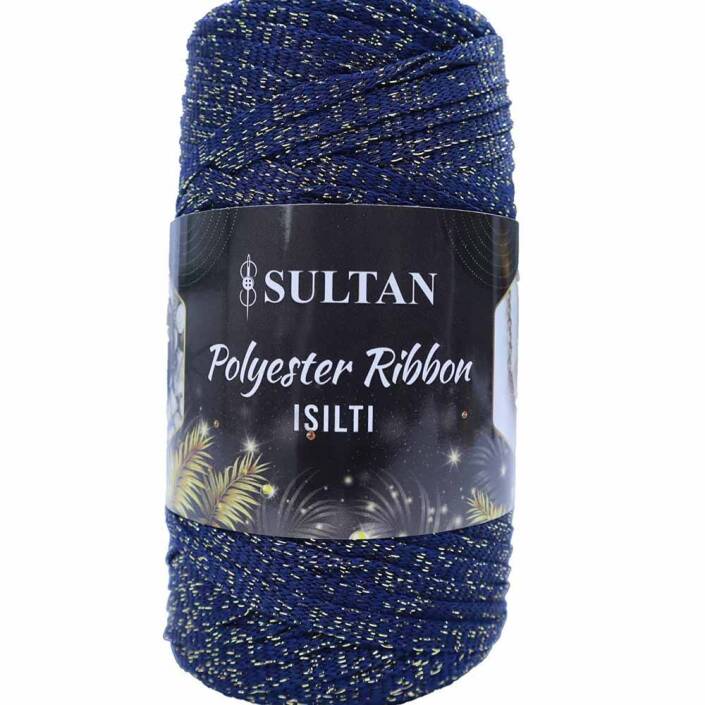 Sultan Simli Polyester Ribbon Işıltı ( 200 Gr ) 2630S Lacivert - 1