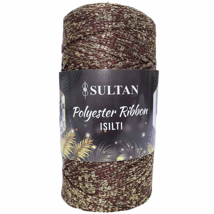 Sultan Simli Polyester Ribbon Işıltı ( 200 Gr ) 2634 Koyu Kahve - 1