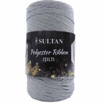 Sultan Simli Polyester Ribbon Işıltı ( 200 Gr ) 2636 Gri - Sultan