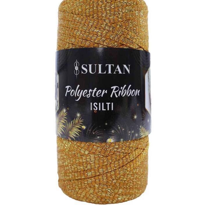 Sultan Simli Polyester Ribbon Işıltı ( 200 Gr ) 2646 Altın - 1