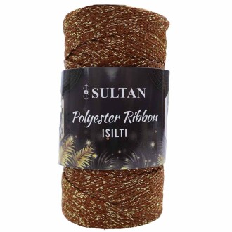 Sultan Simli Polyester Ribbon Işıltı ( 200 Gr ) 2647 Kahve - Sultan