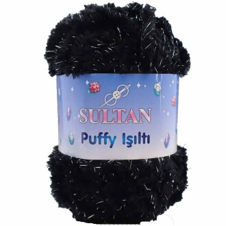 Sultan Simli Puffy Işıltı 1735s Siyaha Gümüş Sim ( 100 Gr ) - Sultan