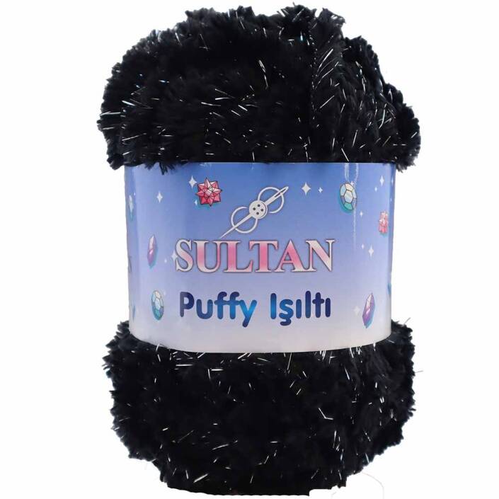 Sultan Simli Puffy Işıltı 1735s Siyaha Gümüş Sim ( 100 Gr ) - 1