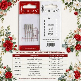 Sultan Yüksek Devirli Sanayi Tipi Dikiş & Nakış Makinası İğnesi DP 90/14 - Sultan