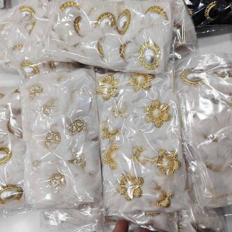 Tavşan Tüyü Patik Süsü Beyaz ( 1 Çift ) - 2