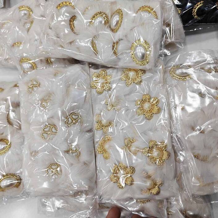 Tavşan Tüyü Patik Süsü Beyaz ( 1 Çift ) - 2