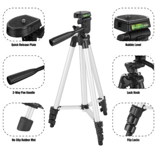 Telefon ve Kamera Tutucu Tripot Ayak 105 cm (Telefon Tutuculu) - Orivyum