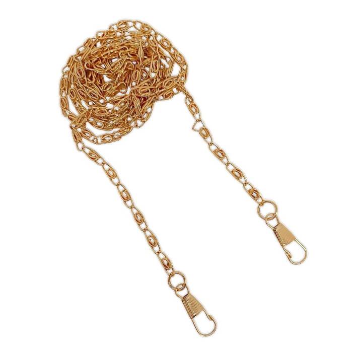 Tilki Kuyruk Kancalı Çanta Zinciri Altın 120 Cm - 1