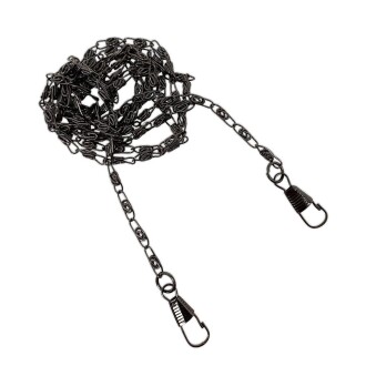 Tilki Kuyruk Kancalı Çanta Zinciri Siyah 120 Cm - Orivyum