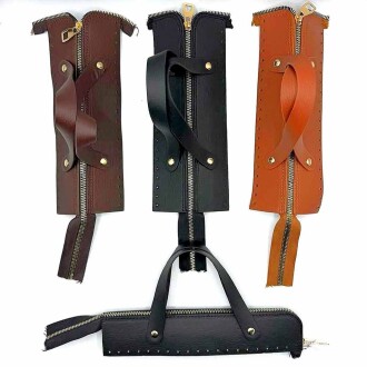 Tutmalı Deri Fermuarlı Çanta Ağzı Y19 - Orivyum