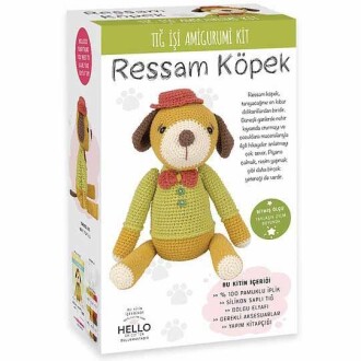 Tuva Amigurumi Kiti Ressam Köpek Bobbi - Tuva Yayıncılık