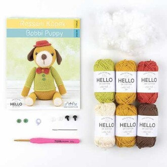 Tuva Amigurumi Kiti Ressam Köpek Bobbi - 2
