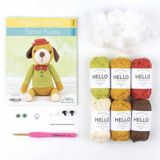 Tuva Amigurumi Kiti Ressam Köpek Bobbi - 2