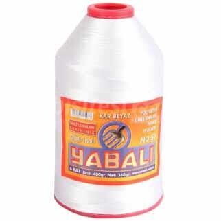 Yabalı Polyester Dantel İpliği 100 Gr Kar Beyaz No: 60 - Yabalı