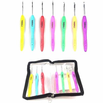 Yabalı Silikon Saplı Yün Örgü Tığ Seti 7li - Yabalı