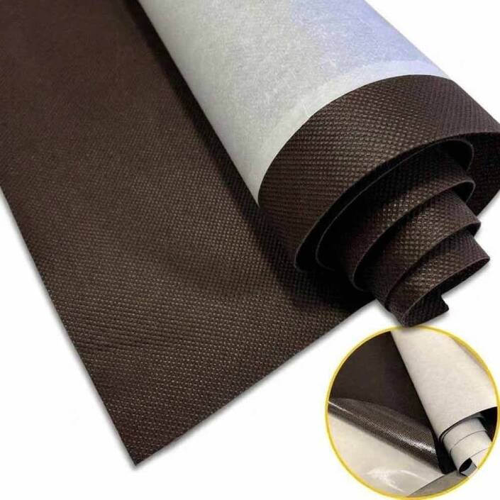 Yapışkanlı Çanta Astar Tela ( 100x80 Cm ) Kahverengi - 1