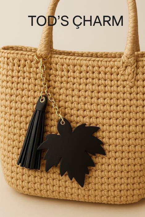 Yaprak Çanta Charm Anahtarlık Aksesuar Püsküllü - 2