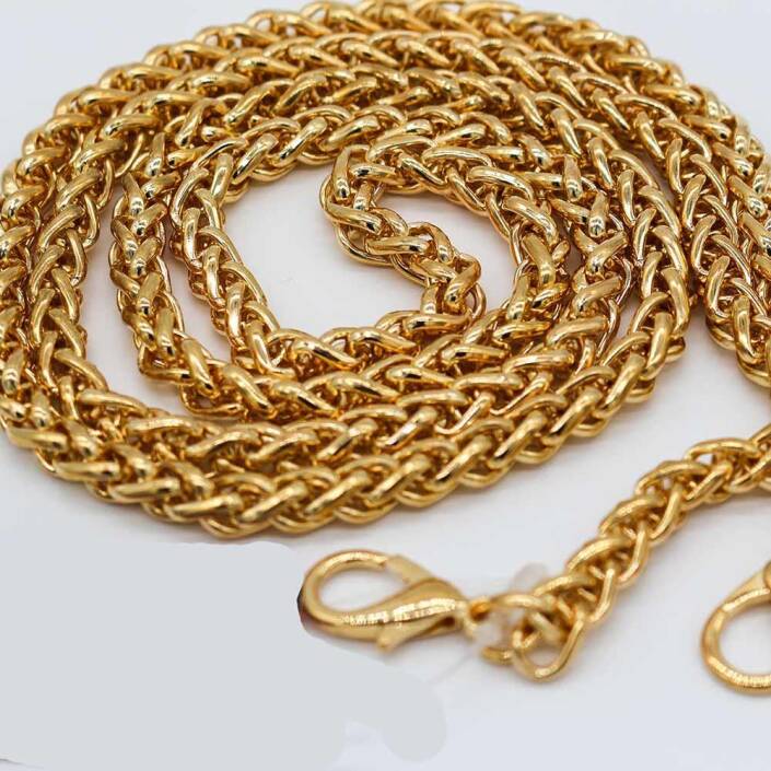 Yılan Model Kancalı Çanta Zinciri Altın - 2