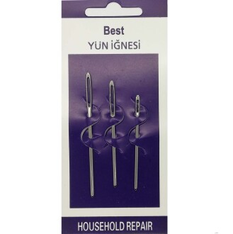Yün İğnesi 3 Lü Metal - Orivyum