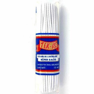 Yuvarlak Lastik ( 10 Metre ) Beyaz - Orivyum